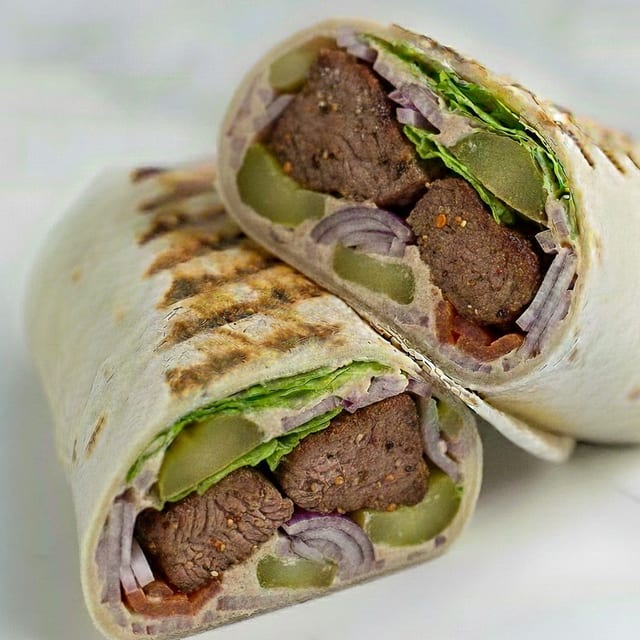 Beef Shish Kabob Wrap.
