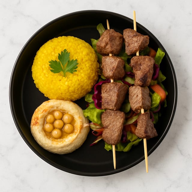 Beef Shish Kabob Entree.