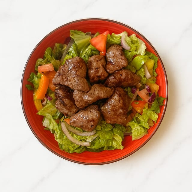 Steak Shish Kebab Salad.