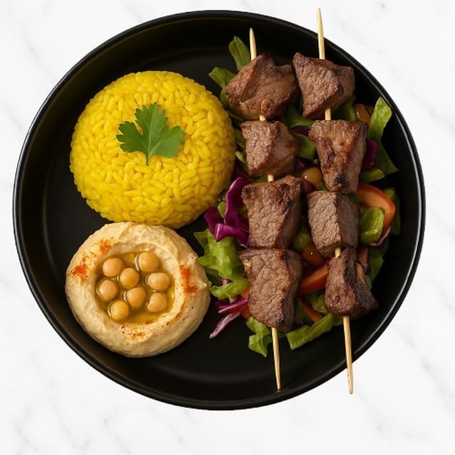 Lamb Shish Kabob Entree.